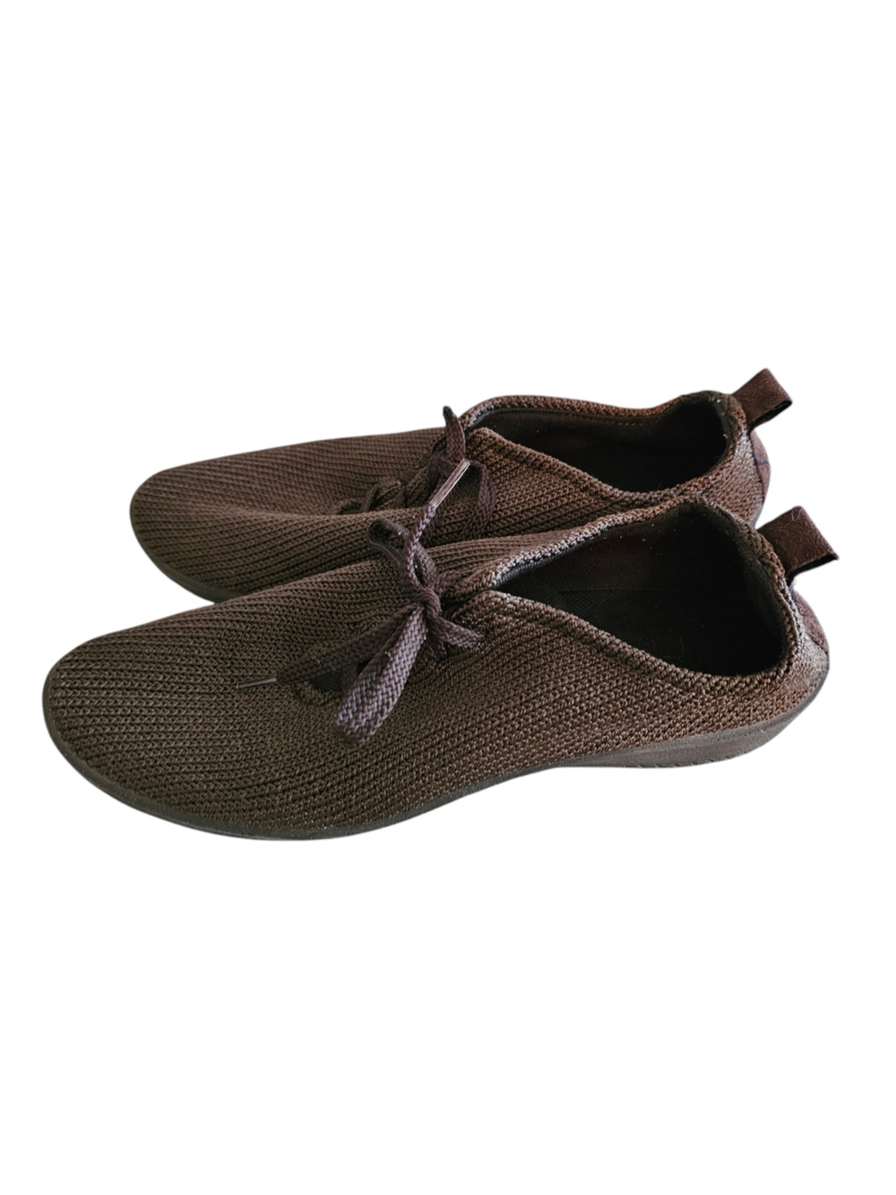 Arcopedico Mens Sz 42 (US 9-9.5) Knit Lace Up Tennis Shies Brown Barefoot